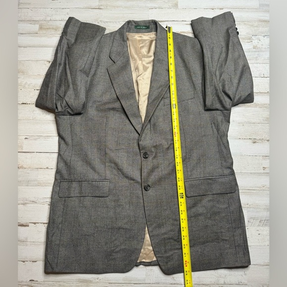 Lauren Ralph Lauren Blazer Jacket Men's 44R Gray Glen Check Wool Cashmere Blend - Picture 5 of 12